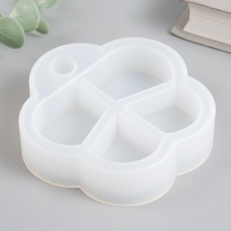 Mold Silicon "Casket Flower - Middle Yurus" 10.2x10.8x2.6 cm