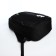 Young backpack from textiles with a zipper, 4 pockets, black/green color