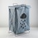 Belly basket folding with a cloud lid, 35 × 28.5 × 57.5 cm, blue color is blue