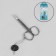 Scissors are manicure, bent, narrowed, 9.5 cm, on the blist, the color is silver, B-119-S-SH