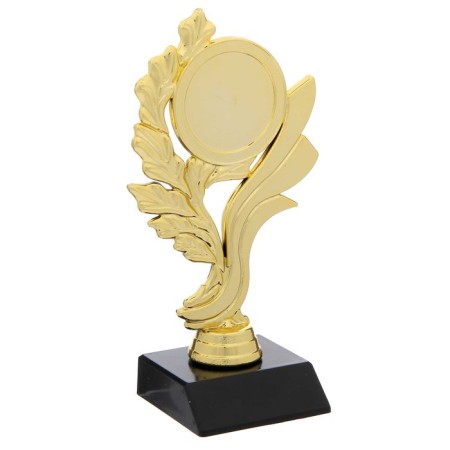 Cup with laurel branch, plastic stand black, 17.3 x 6.4 x 9 cm-1