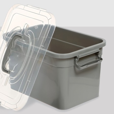 Container for storage with a lid, 6.5 l, color gray color-2