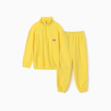 Children's costume (hoodies, trousers) minku yellow color, height 110 cm