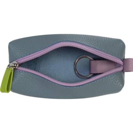 Gift set: cover for passport and key holder, blue color-3