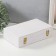 Casket wood to the leatherette "White reptile" 25x15x6.5 cm