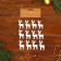 Set of mini pendants "White Deer", 12 pcs.
