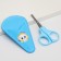 Children's, safe, manicure scissors "Bear", blue color