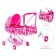 Winter doll stroller, with a bag, with a basket, a metal frame