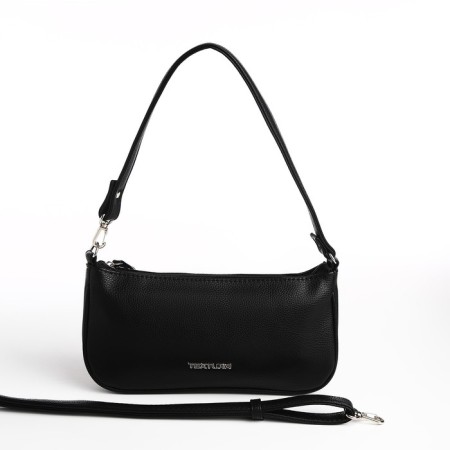 Women's bag Textura, baguette, small size, black color-6