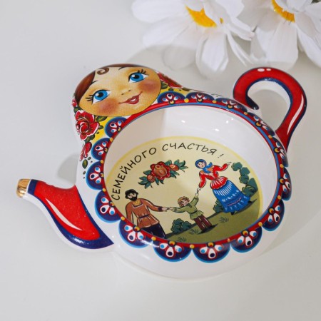 A stand for a tea bag "nesting doll" of family happiness! , 9 cm