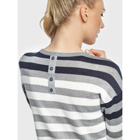 Female jumper with a decorative bar Conte Elegant, size S, Blue-gray color-2