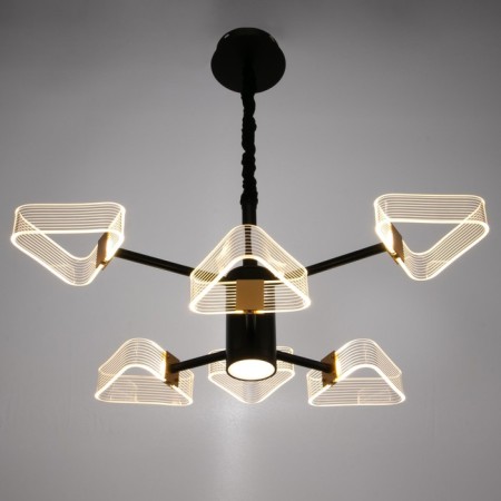 Chandelier 1702/6 LED 124W 3000-6000K black 64x64x50 cm Bayerlux-1
