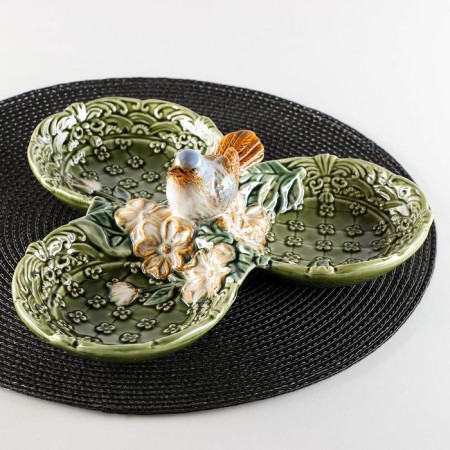Menzhitsa ceramic 3 cells "Solovushka", 26 × 26 × 8.5 cm