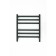 Electric towel Grois Bruno, 500x600 mm, 6 crossbars, lower, black