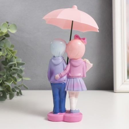 Souvenir Polystone "A couple under an umbrella" MIX 13x13.5x20 cm-3