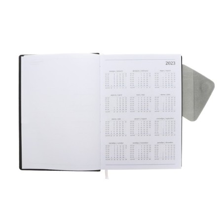 Leduced Diary, 205x150 mm 168 sheets, leatherette, block 70 g/m2, lies, magnetic refuge, gray-4