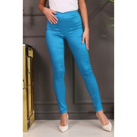 Female trousers, size 50, blue color-4