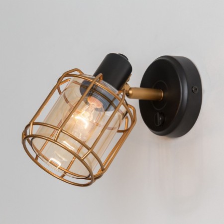 Sconces Citilux "tavern" CL542612, 14x10 cm, 1x60W, e14, black color-3