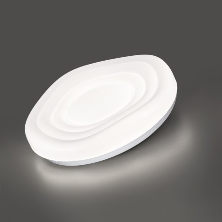 The lamp is wall-flowing Sonex. FASS, 48W, LED, 75x380x380 mm, white color-6