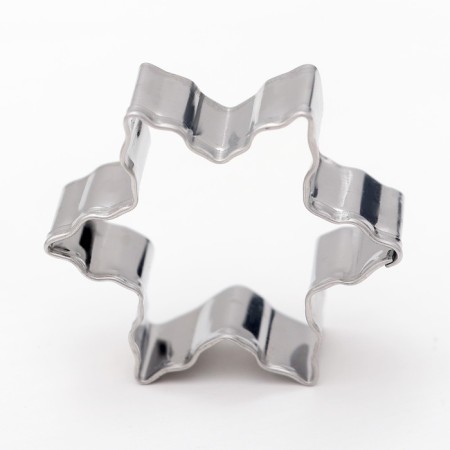A set of forms for cutting the cookies "Snowflakes", 3 pcs, 6.5 × 6.5 cm, chrome color-2