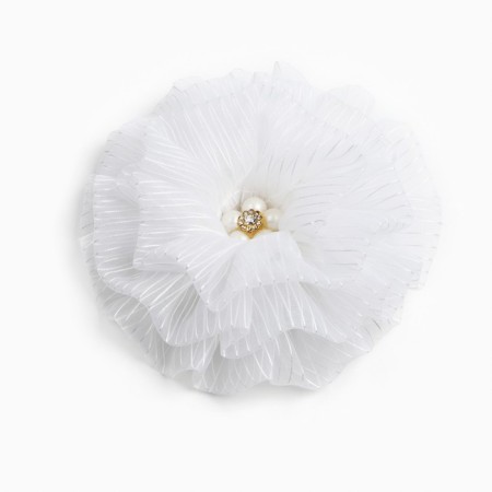 Outlet. Bant for hair on elastic band, white, 11 cm, kitty Marie-3