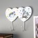 Decorative wood hooks "Unicorn in the clouds, with rainbow" 19x244x4.4 cm