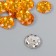 Buttons plastic for creativity 2 punctures "Kant Rhin" set 12 pcs Orange d = 1.7 cm