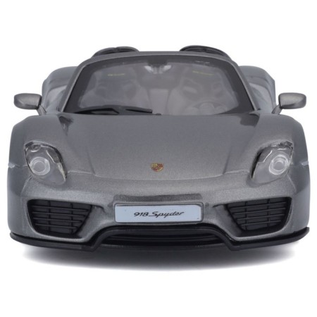 BBURAGO Porsche 918 SPYDER, DIE-CAST, 1:24, opening doors, gray gray.-9