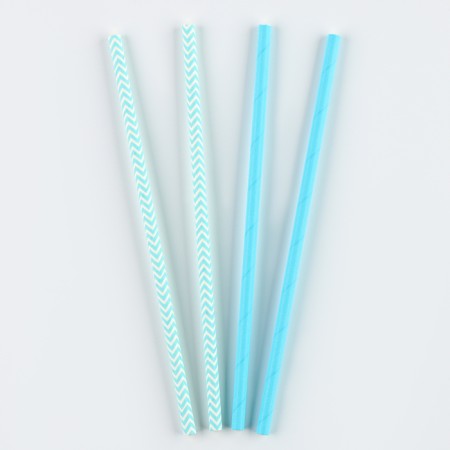 Assorted cocktail tubes, set 12 pcs., Blue color-1