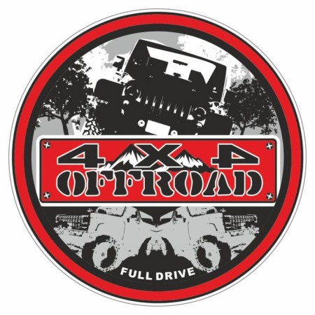 Circle sticker "Off Road 4 x 4", mix, d = 10 cm-4