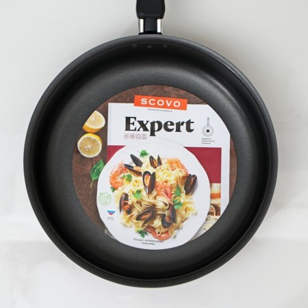 Steven "Expert", 3.5 l, d = 26 cm, plastic handle, glass cover, anti -stick coating, burgundy color-6