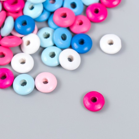A set of beads for creativity wood "Flat rings. Forest berries" nr 20 g 0.8x0.8x0.4 cm-1