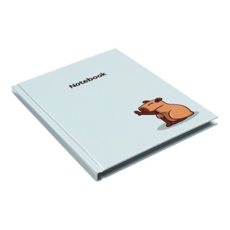 Notebook A6, 64 sheets in the Capybara cage, a solid cover cardboard 7BC, glossy lamination, block 60 g/m2-1