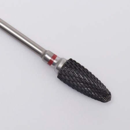Ceramic milling cutter for “corn manicure”, fine cut, 6 × 15 mm, in a plastic case, black color is black-3