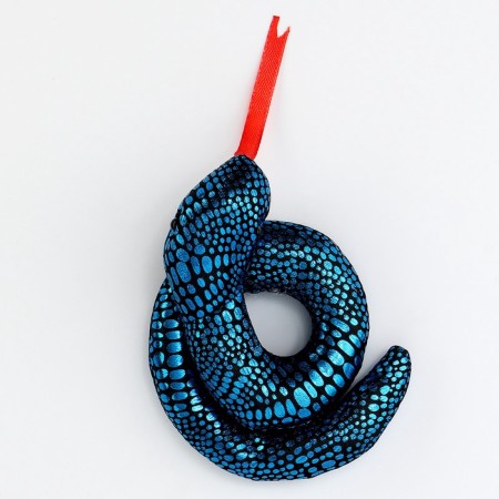Soft toy "Snake" shiny, 10 cm, color mix-5