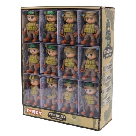 FUNKY TOYS figure "Special Forces", in brown form, 8 cm, mix-2