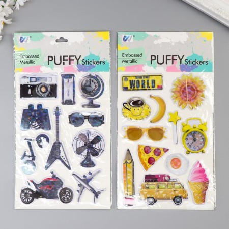Plastic pouring sticker "Pictures" mix 28.5x15.5 cm-3