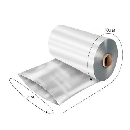 Polyethylene film, technical, 80 μm, black, length 100 m, width 3 m, sleeve (1.5 × 2 m), economy 50%, Greengo-2
