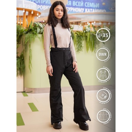 Pants for girls, height 152 cm, black color
