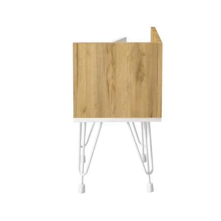 Bedside table Liverpool 35x35x48 cm, oak craf gold, white-4