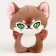 Soft toy "cat" on a key fob, color mix
