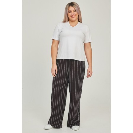 Female trousers, size 58, black color