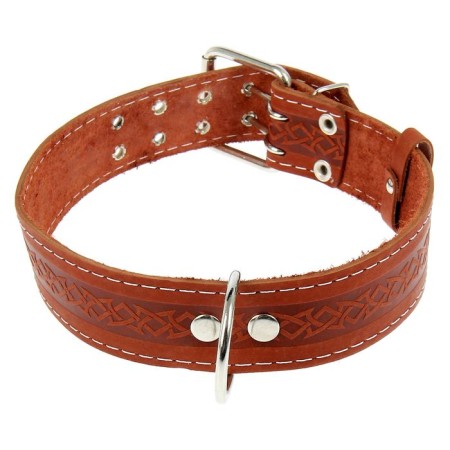 Single-layer leather collar, 73 x 4.5 cm, Osh 51-65 cm, mix-2