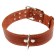 Single-layer leather collar, 73 x 4.5 cm, Osh 51-65 cm, mix