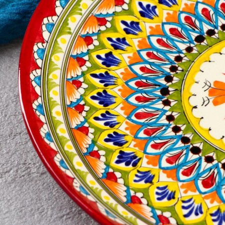Largan Rishtan ceramics "Patterns", 32 cm, red-3