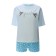Homemade female set (T -shirt/shorts), blue color, size 48