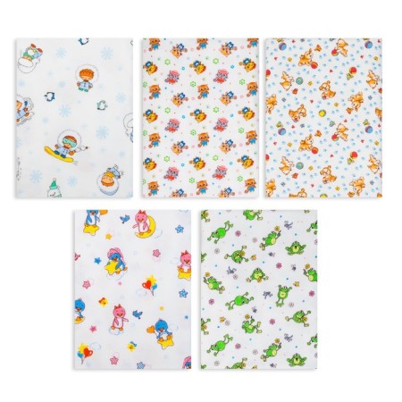 A set of flannel singers (5 pcs.), Size 120x90 cm, mix K729-05-4