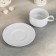 Tea steam porcelain “white”, 250 ml, cup D = 9.1 cm, saucer d = 14.8 cm, stagnant