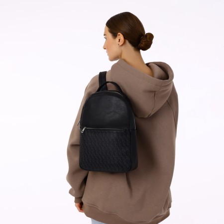 Women's backpack city, Textura, black color-13