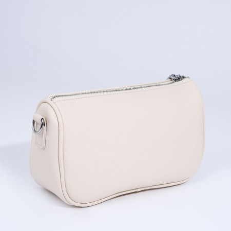 Bag Cross-Bodi with a zipper, white color-2